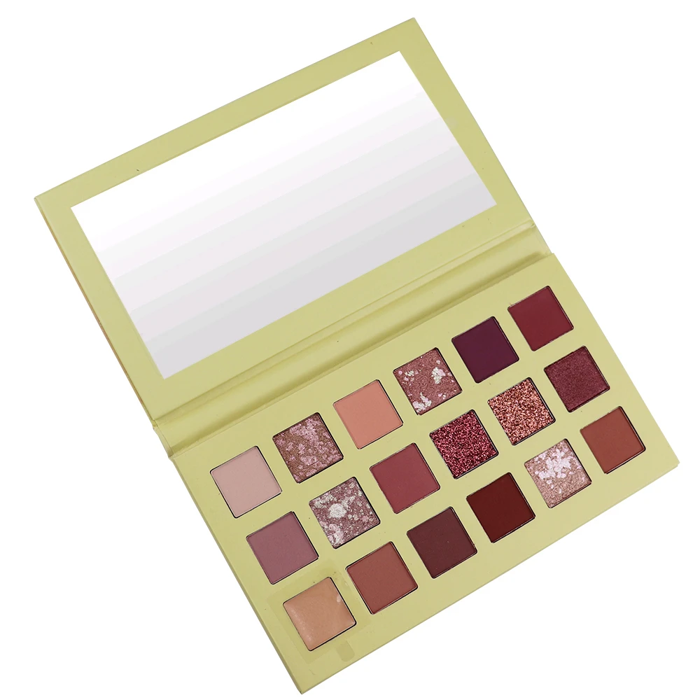 Palette de fards à paupières personnalisée 18 couleurs, fini mat, scintillant, neutre, longue tenue, waterproof, marque privée, maquillage pour les Femmes